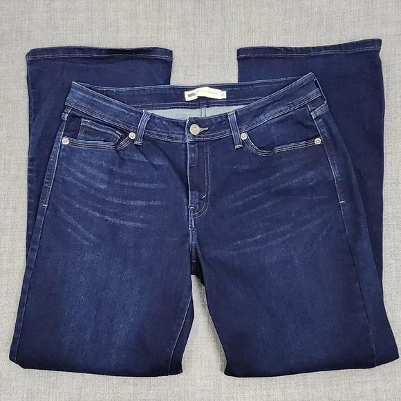 Levis 529 Curvy Bootcut Stretch Denim Dark Wash Jeans. 16 - Picture 2 of 12